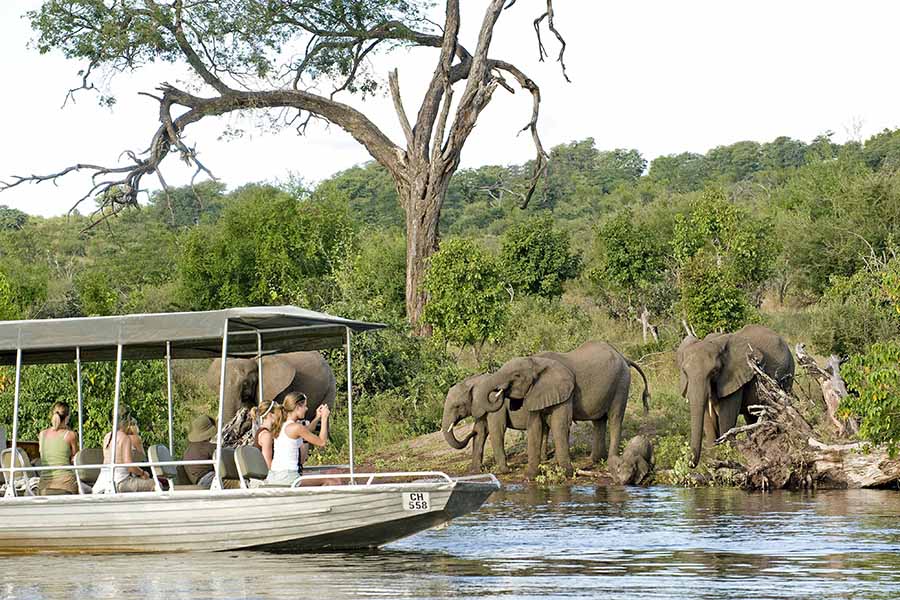 Chobe safari botswana boating